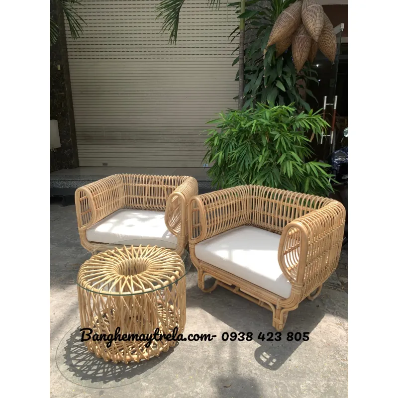 Bộ bàn ghế sofa đơn mây 696615