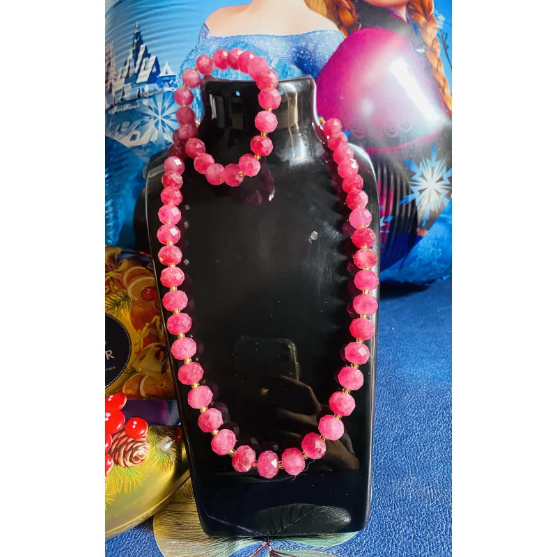 Bộ vòng cổ vòng tay ruby tự nhiên 931417