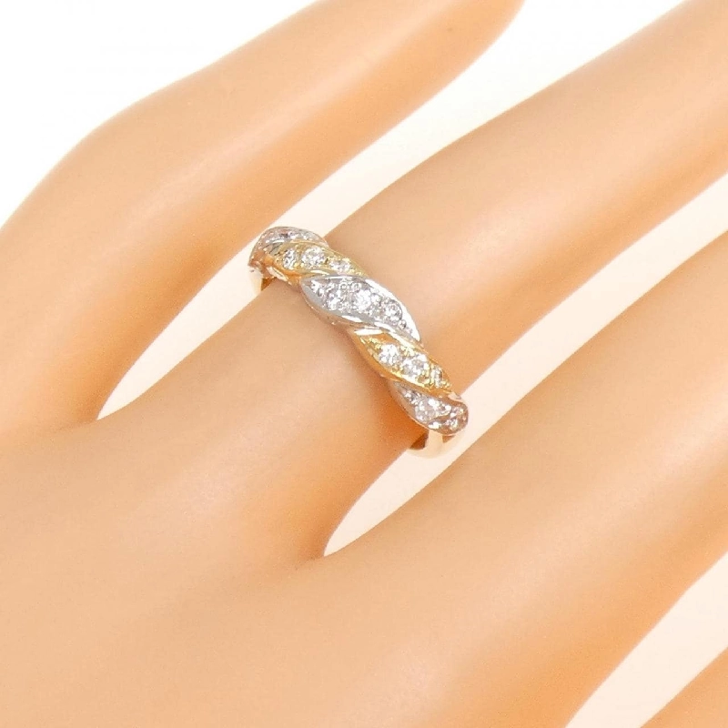 Nhẫn kim cương K18YG/PT900 0.20CT 667923