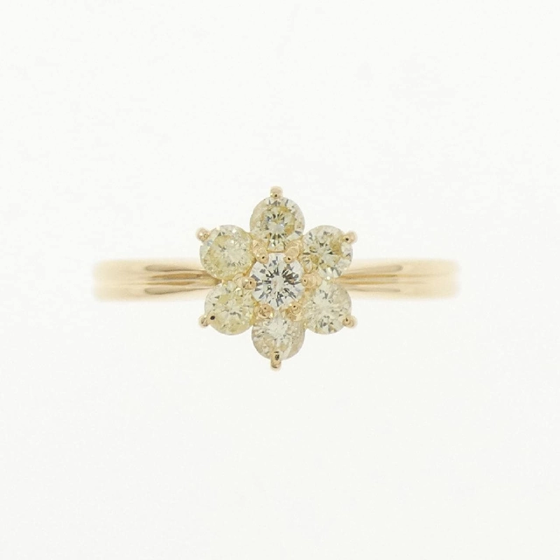 Nhẫn kim cương hoa K18YG 0.34CT 668185