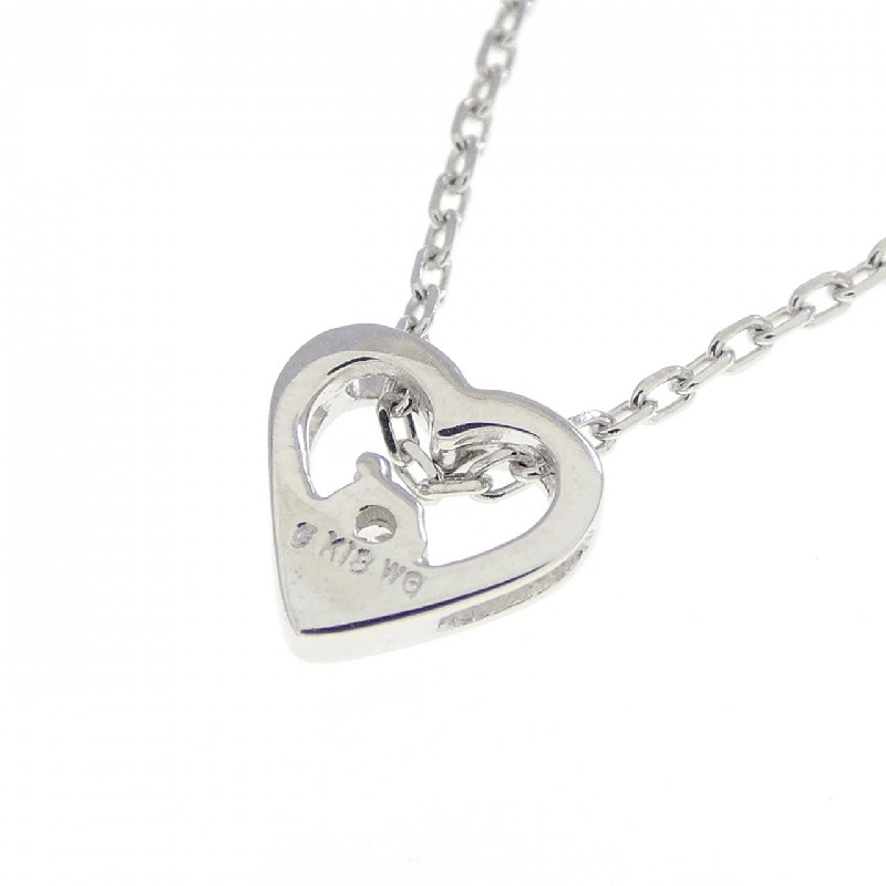 K18WG Dây chuyền kim cương hình trái tim - Hàng hiệu Authentic 862508