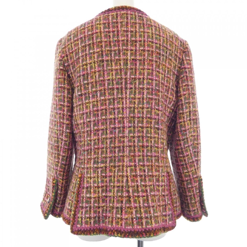 【Mã giảm giá】【Cổ điển】Áo khoác không cổ CHANEL 637298