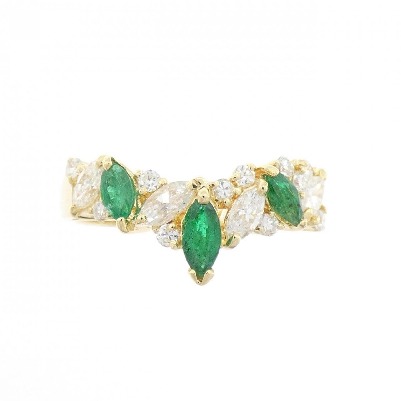 Nhẫn ngọc lục bảo K18YG 0.35CT 670512