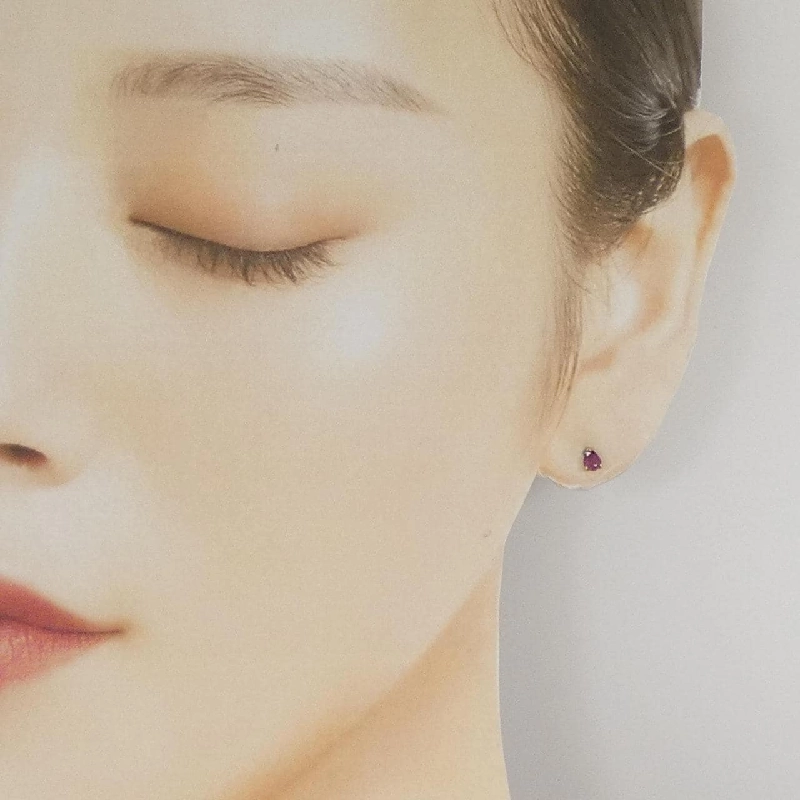 K18YG Bông tai Ruby 0.26CT - Hàng hiệu Chính hãng 872146