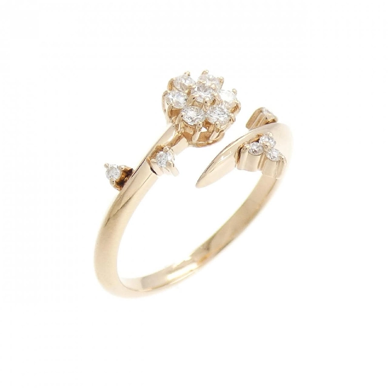 Nhẫn hồng ngọc K18PG hoa kim cương 0.15CT 669207