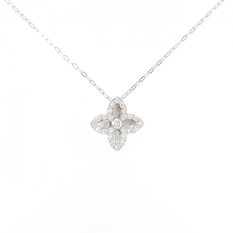 K18WG Hoa Kim Cương Dây Chuyền 0.25CT - Hàng hiệu Chính hãng 863333