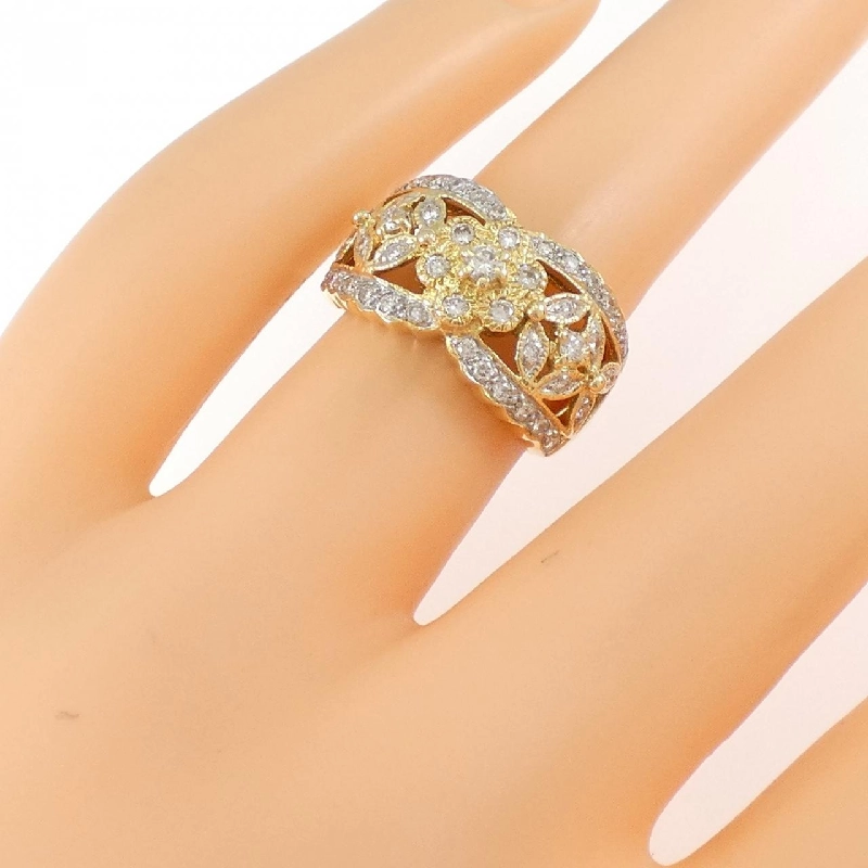 Nhẫn kim cương hoa K18YG/K18WG 0.50CT 668725