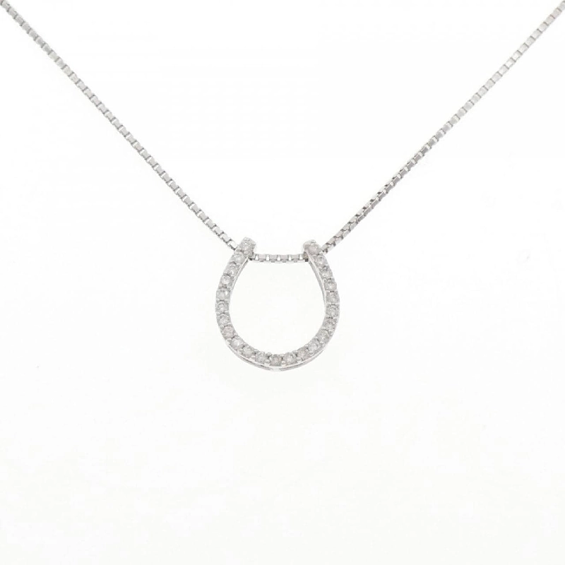 K18WG Mặt dây chuyền hình móng ngựa kim cương 0.28CT - Hàng hiệu Authentic 862513