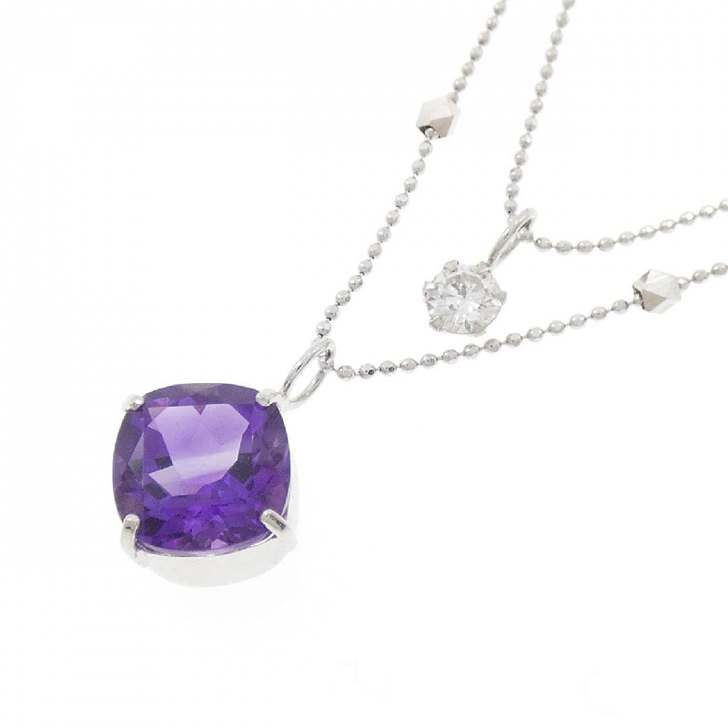K18WG Mặt dây chuyền Amethyst 1.45CT - Hàng hiệu Chính hãng 857188
