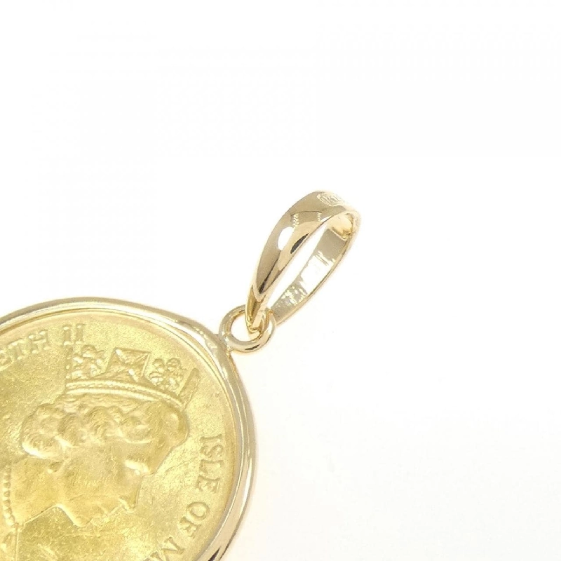 K18YG(枠) Đồng xu Mặt dây chuyền - Hàng hiệu Authentic 863969