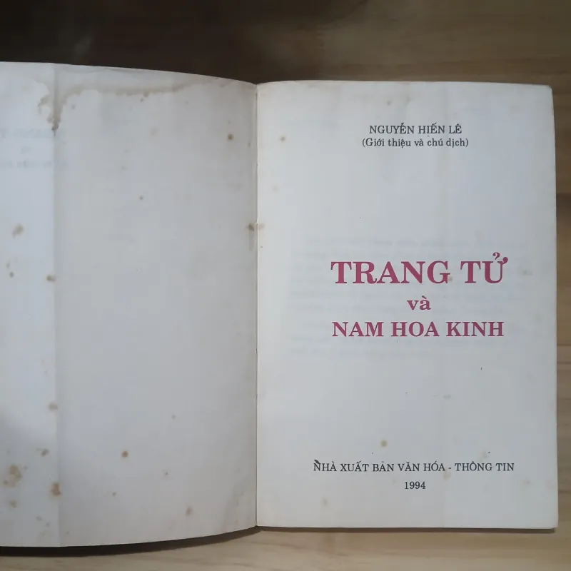 Trang Tử Và Nam Hoa Kinh - Nguyễn Hiến Lê 1020889