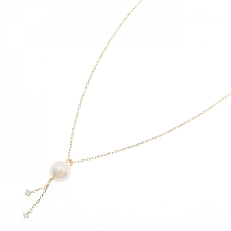 K18YG Ngọc trai Akoya Dây chuyền 6.8mm - Hàng hiệu Chính hãng 860996