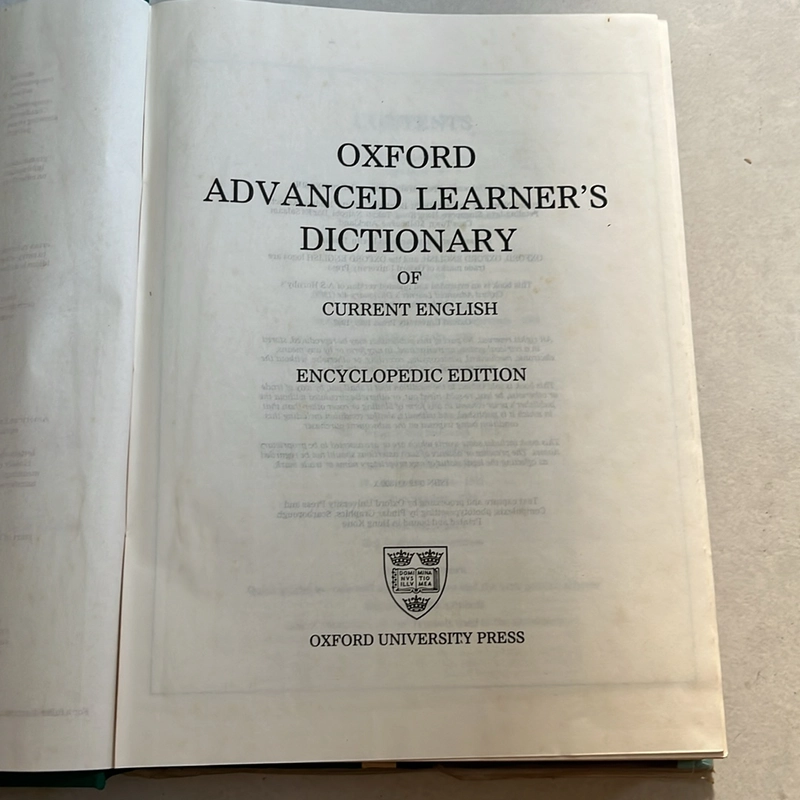 Oxford Advanced Learner’s Dictionary — A S Hornby — 1992s 495665