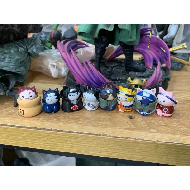 Mô hình mèo cosplay naruto cực kỳ xinh 1 set 8 nhân vật đáng yêu phù hợp trang trí và làm quà tặng 763719