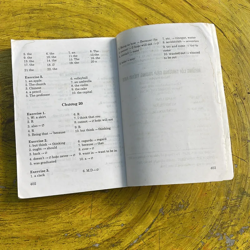 NHỮNG LỖI THƯỜNG GẶP TRONG TIẾNG ANH- THANH HUYỀN 696121