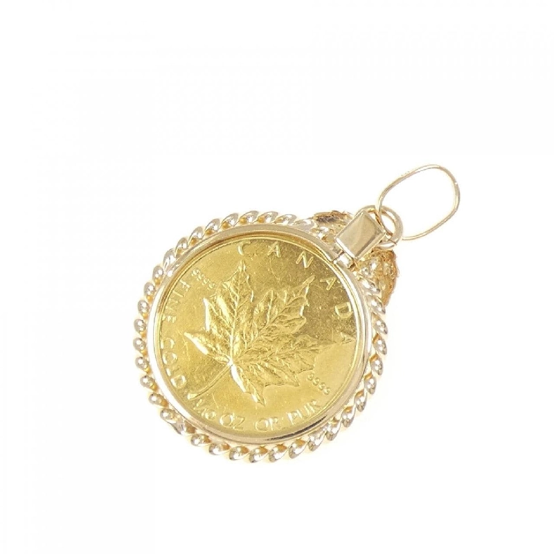 K18YG(枠) Đồng xu Mặt dây chuyền - Hàng hiệu Authentic 864261