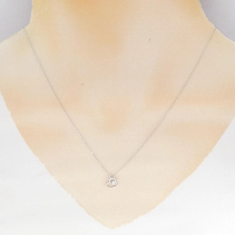 K10WG Dây chuyền kim cương hình trái tim 0.03CT - Hàng hiệu Chính hãng 857326