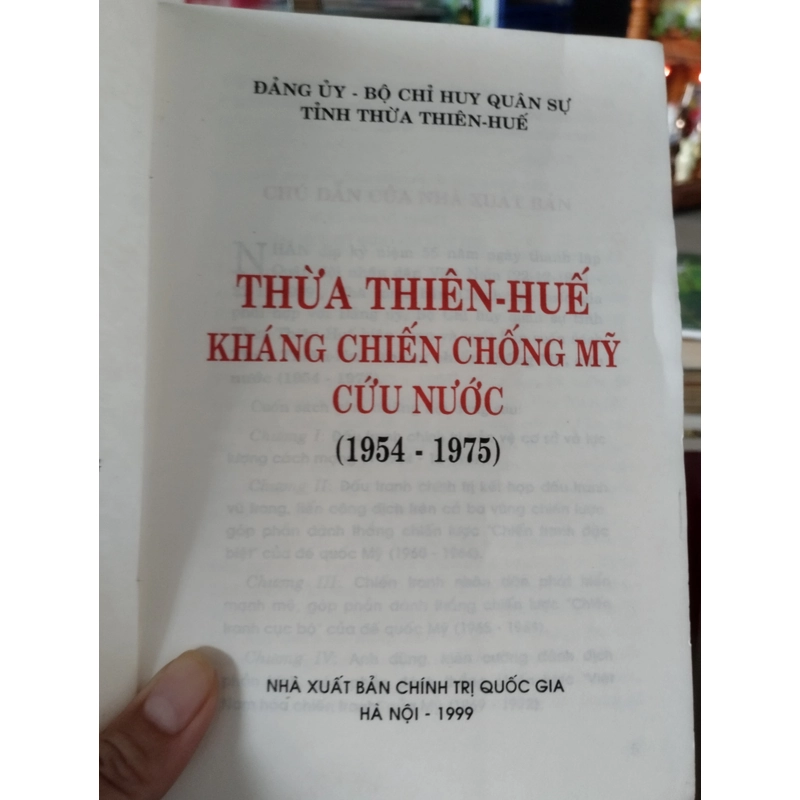 cuốn sách có tựa đề "Thừa Thiên-Huế Kháng chiến chống Mỹ cứu nước (1954 - 1975)".  546361