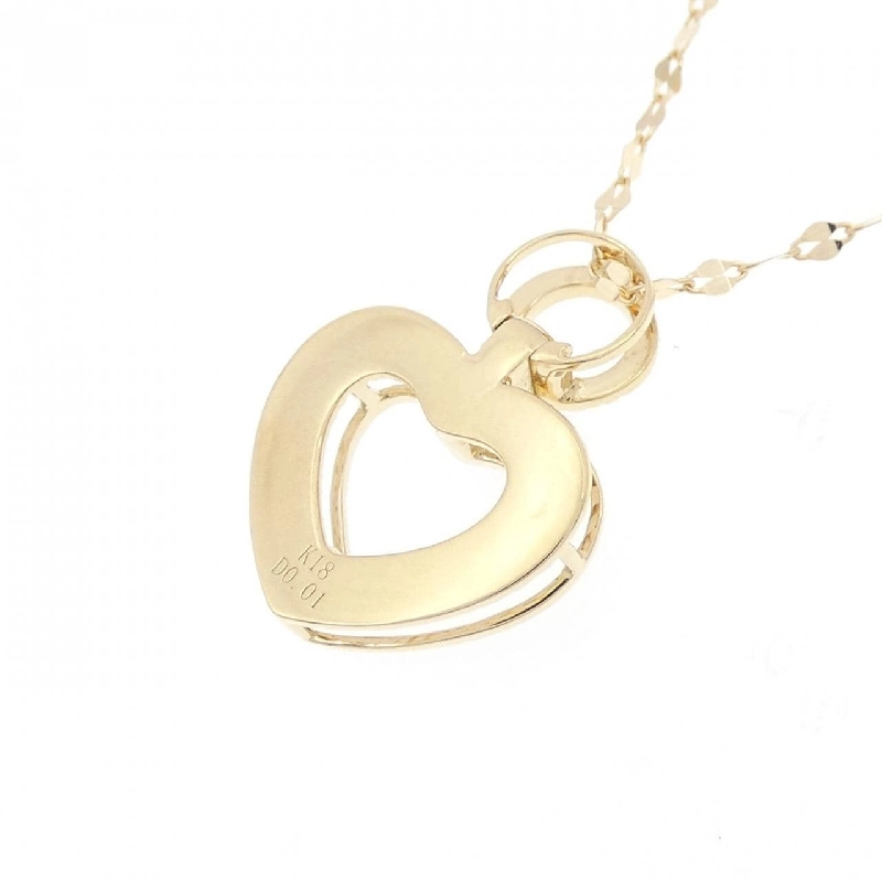 K18YG Dây chuyền kim cương hình trái tim 0.01CT - Hàng hiệu Chính hãng 861989