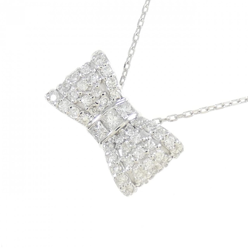 K18WG Ruy băng Dây chuyền kim cương 0.60CT - Hàng hiệu Chính hãng 859398