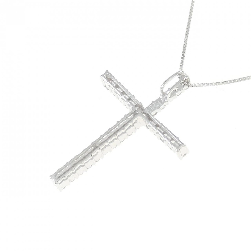 K18WG Dây chuyền kim cương chéo 0.50CT - Hàng hiệu Chính hãng 859142