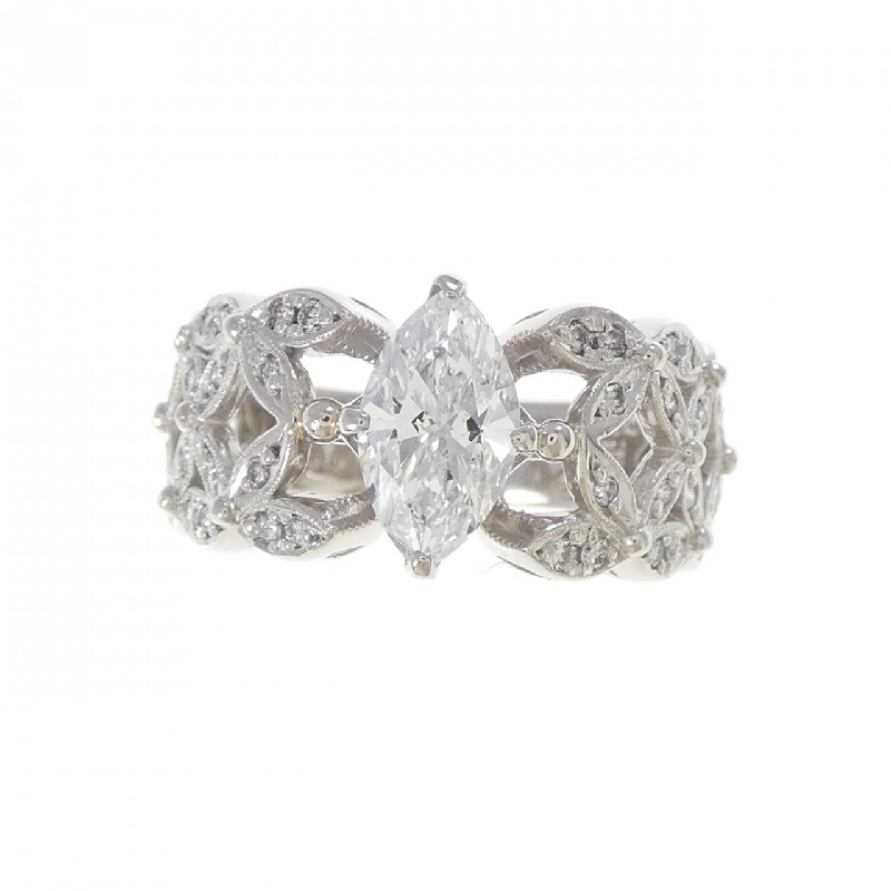 Nhẫn kim cương PT900 1.029CT D SI2 cắt Marquise - Hàng hiệu Authentic 874009