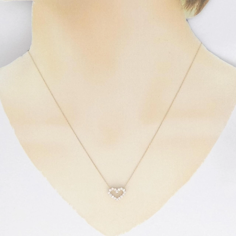 K18PG Dây chuyền hình trái tim kim cương 0.30CT - Hàng hiệu Authentic 861765