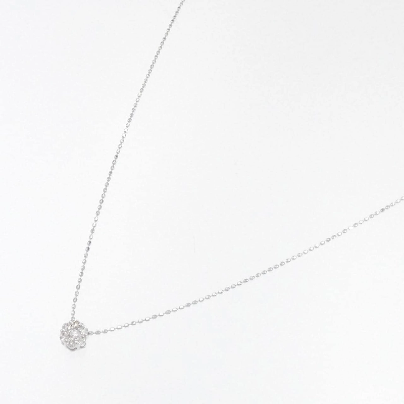 K18WG Hoa Kim Cương Dây Chuyền 0.14CT - Hàng hiệu Chính hãng 861855