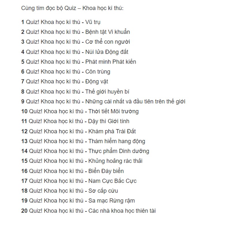 Quiz! Khoa Học Kì Thú - Nam Cực - Bắc Cực CÁC TẬP 164959