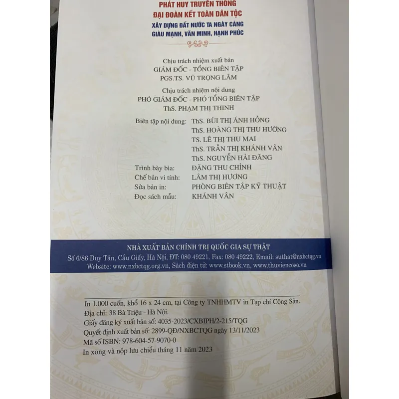 Phát huy truyền thống đại đoàn kết dân tộc, xây dựng đất nước ta… Nguyễn Phú Trọng.  644220