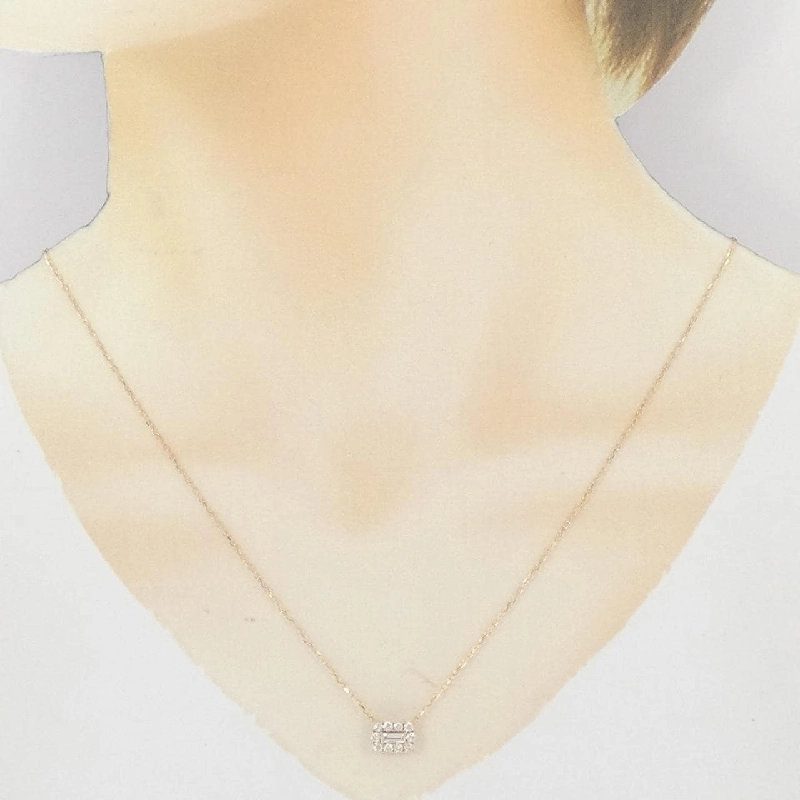 K18PG Dây chuyền kim cương 0.133CT - Hàng hiệu Chính hãng 858877