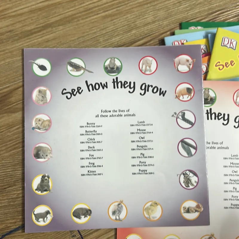 Bộ sách 9 quyển tiếng Anh cho bé See how they grow in màu mới đẹp 1031411