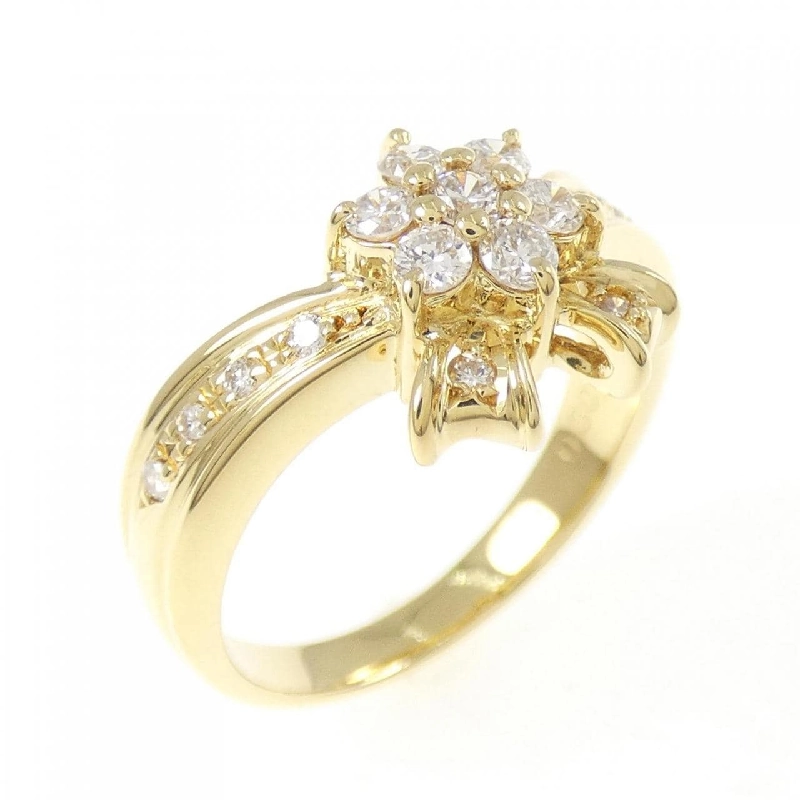 Nhẫn kim cương K18YG hoa × ruy băng 0.30CT - Hàng hiệu chính hãng 851892