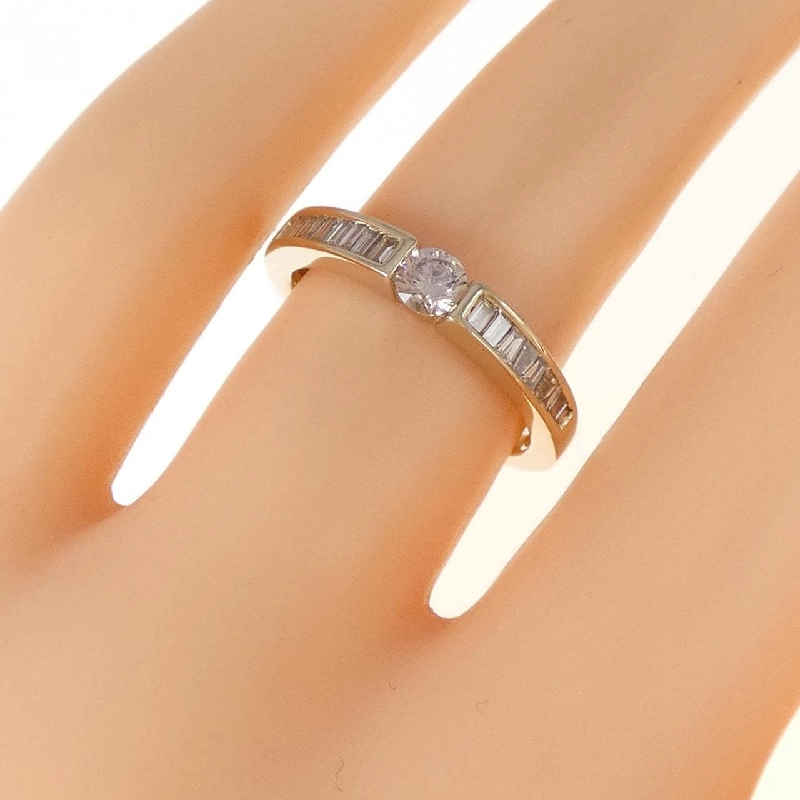 Nhẫn kim cương K18YG 0.18CT 673003