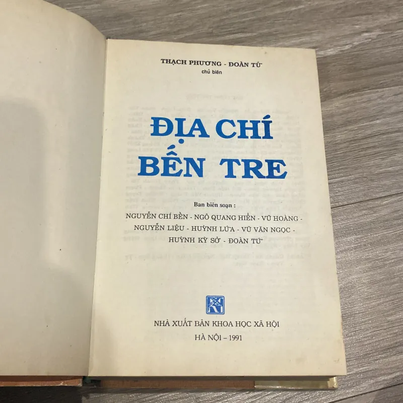 ĐỊA CHÍ BẾN TRE, Bản bìa cứng (xb 1991) 1032160