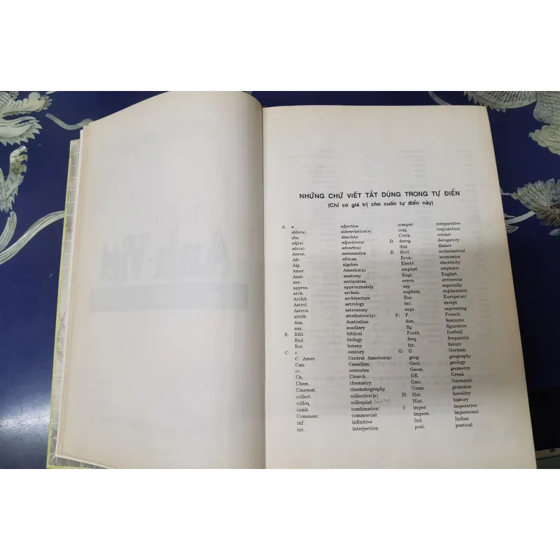 [Sách xưa] Từ điển Anh Việt - English Vietnamese dictionary - NXB Thế giới  1003768