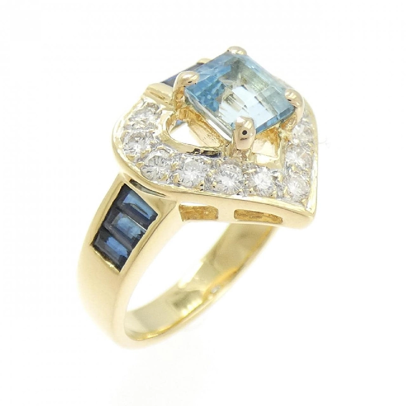 Nhẫn Aquamarine K18YG 0.99CT - Hàng hiệu Chính hãng 850431