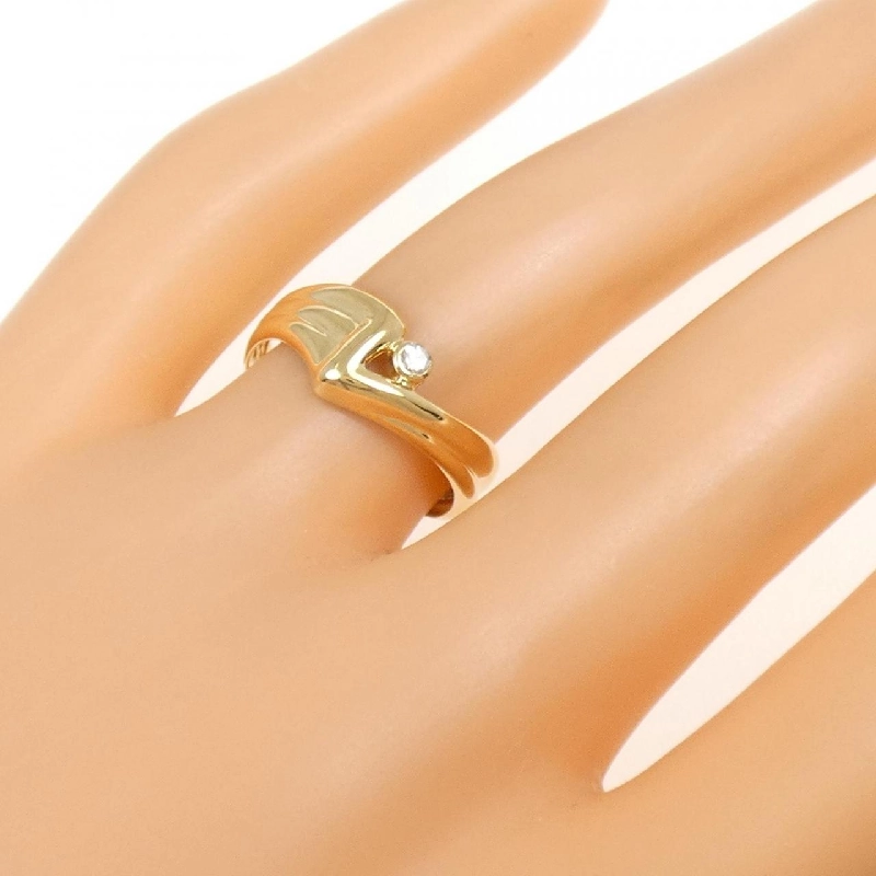 Nhẫn kim cương K18YG 668805