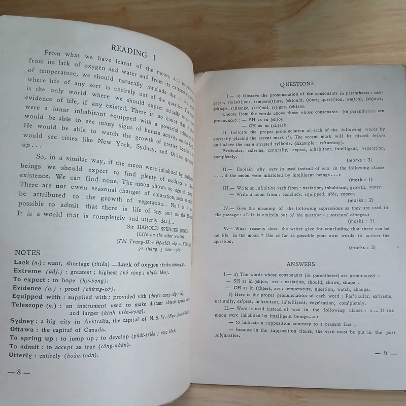 50 Bài Khảo Sát Anh Văn (Đệ Tứ Ban Anh - Đệ Nhị Sinh Ngữ II) - Sống Mới Xuất Bản 1960 509566