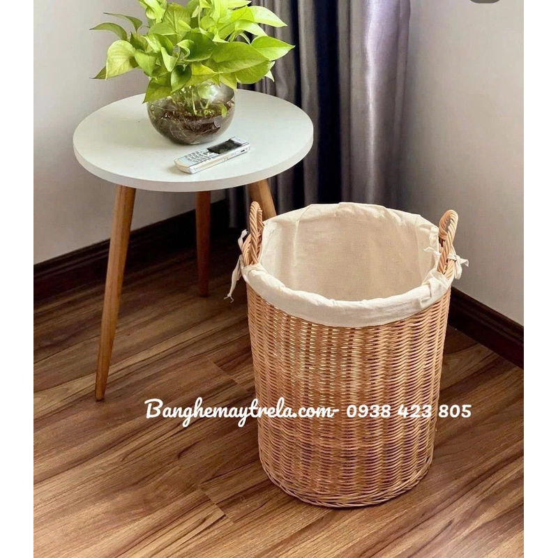 Giỏ tròn mây tre đan tự nhiên 525243