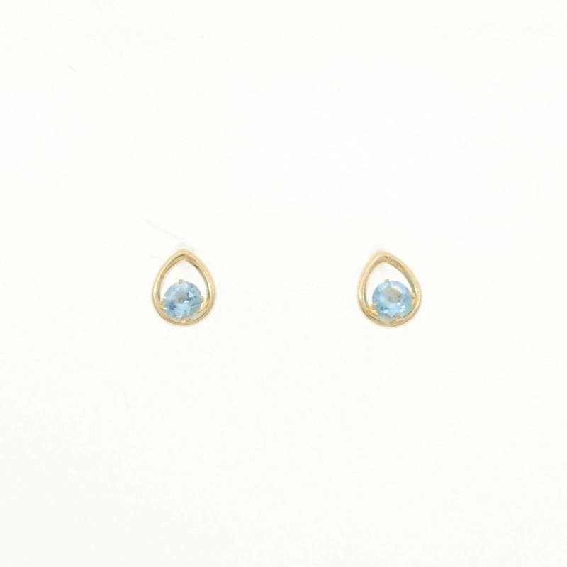 K18YG Blue Topaz Bông tai - Hàng hiệu Chính hãng 875897