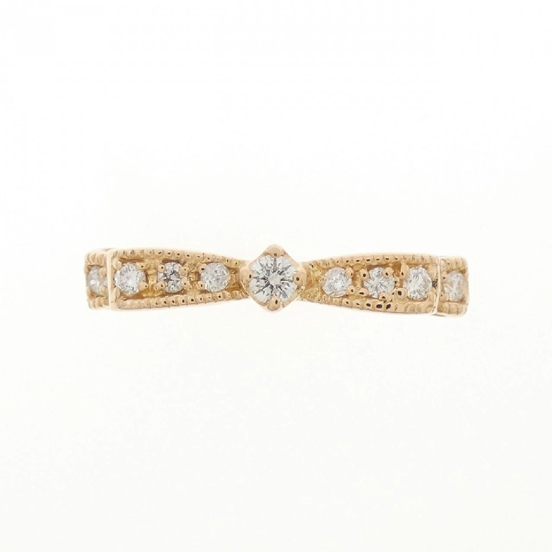 Nhẫn kim cương K18PG có ruy băng 0.10CT 666190