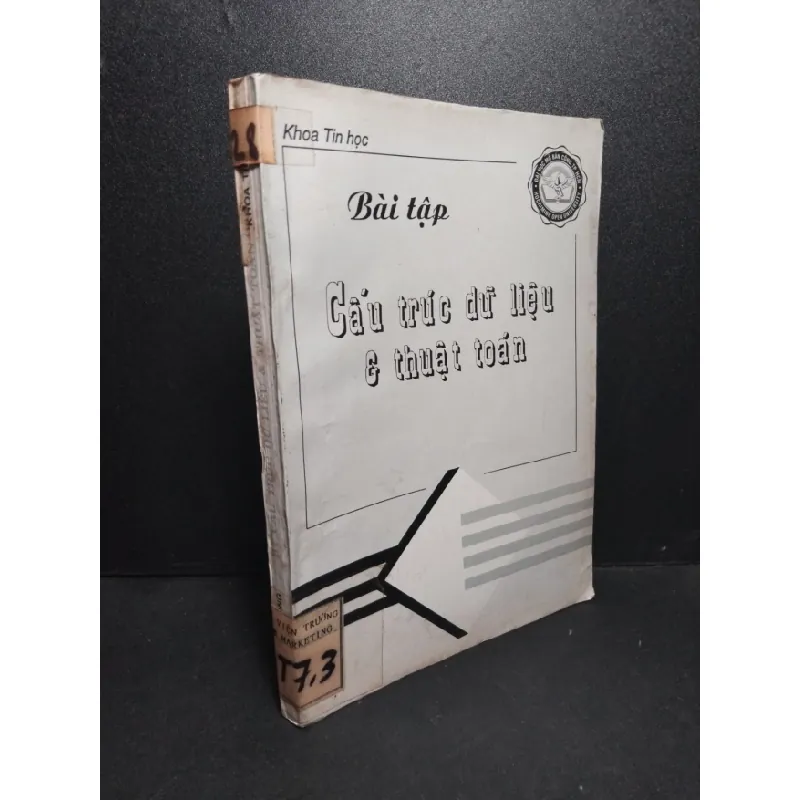 [Sách Cũ SCGR] Bài tập cấu trúc dữ liệu & thuật toán mới 70% có mộc đỏ, vết vẽ mực, rách trang, bẩn bìa, ố vàng 1994 PTS. Lê Minh Trung - KS. Phạm Hữu Trí - KS. Trần Tiên An HCM2103 GIÁO TRÌNH, CHUYÊN MÔN 685174