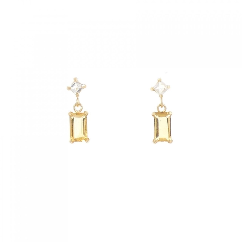 K18YG Citrine Bông tai - Hàng hiệu Chính hãng 870362