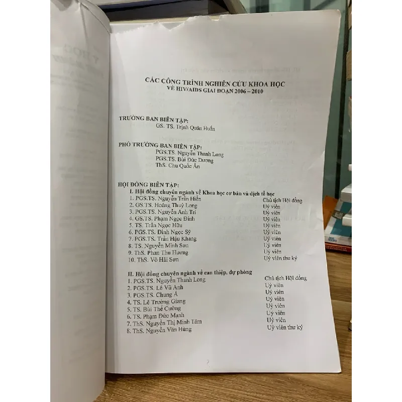 các công trình về nghiên cứu khoa học về HVL/AIDS 2006-2010 716708