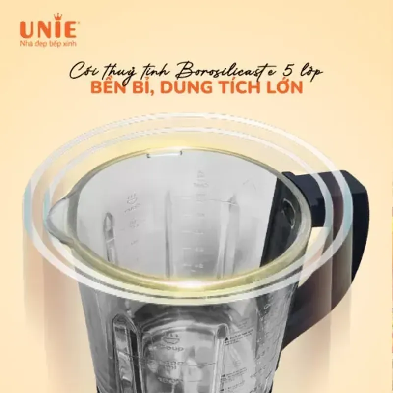 Máy làm sữa hạt UNIE VX dung tích 1.75L, 14 chức năng nấu, chống trào tối đa 574429