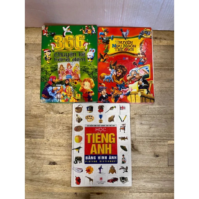 Combo 3 cuốn truyện thiếu nhi + học tiếng anh, bìa cứng, Mới 60% (ghi chữ trang đầu) SBM2108 342531