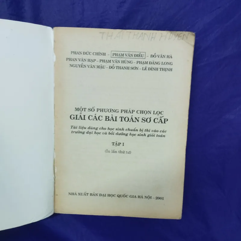 Đủ bộ 3 tập Một số phương pháp chọn lọc giải các bài toán sơ cấp - Phan Đức Chính  565305