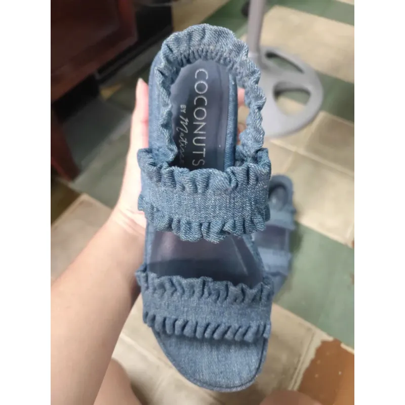 Giày đế bằng nữ - xanh denim - chính hãng + Đã mang 2 lần, mới 90% 779181