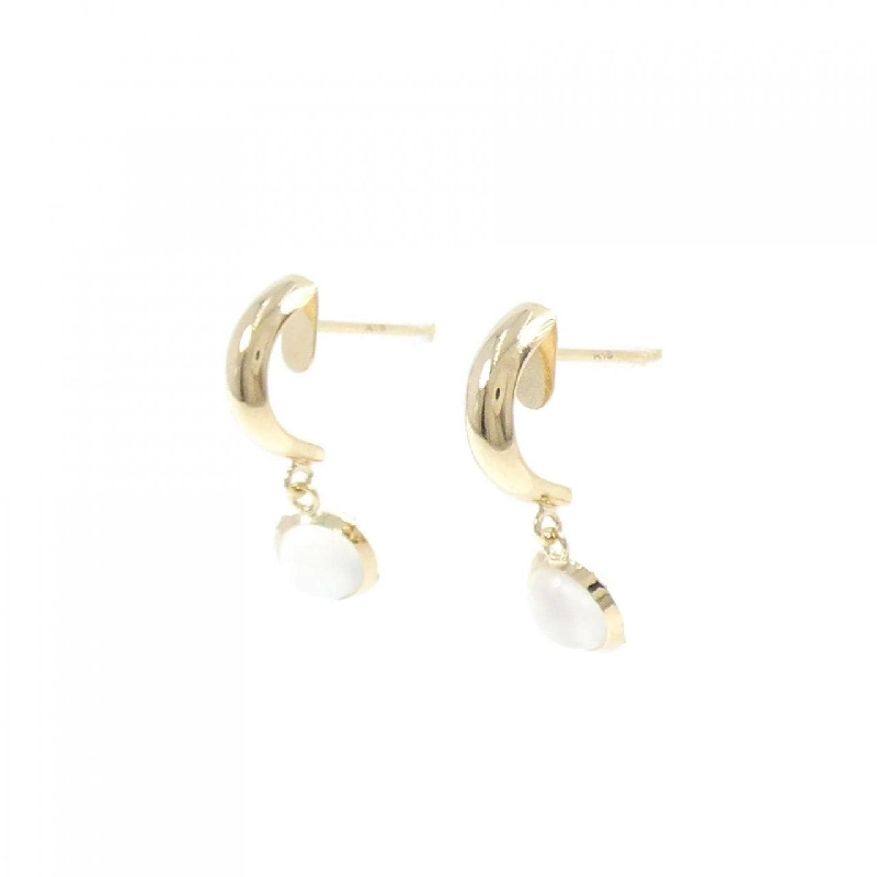 K18YG Đá mặt trăng Bông tai - Hàng hiệu Chính hãng 872921